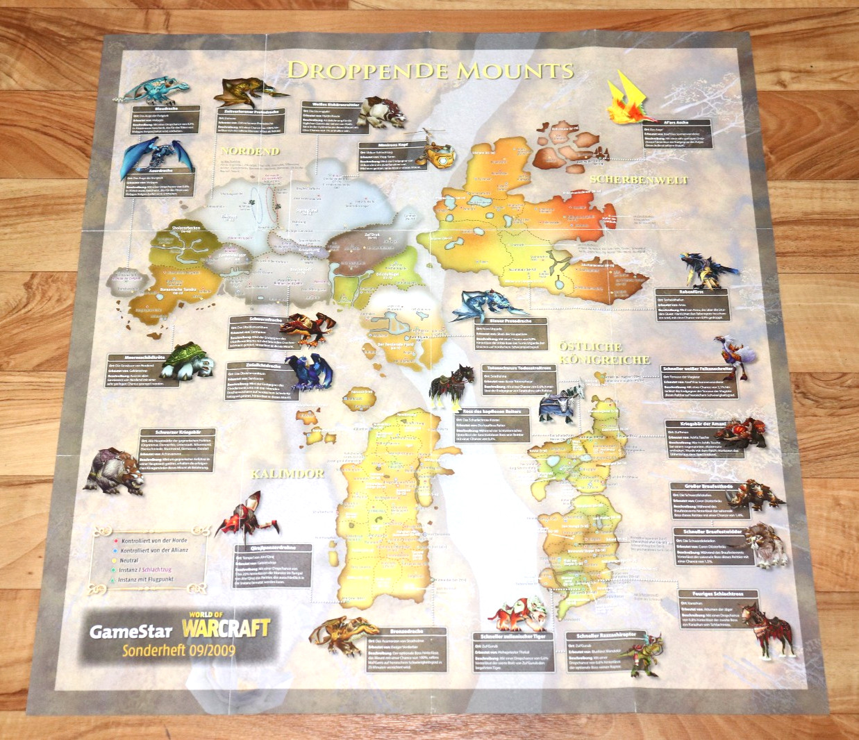 World of Warcraft Blizzard Rare Map / Poster 67x63cm