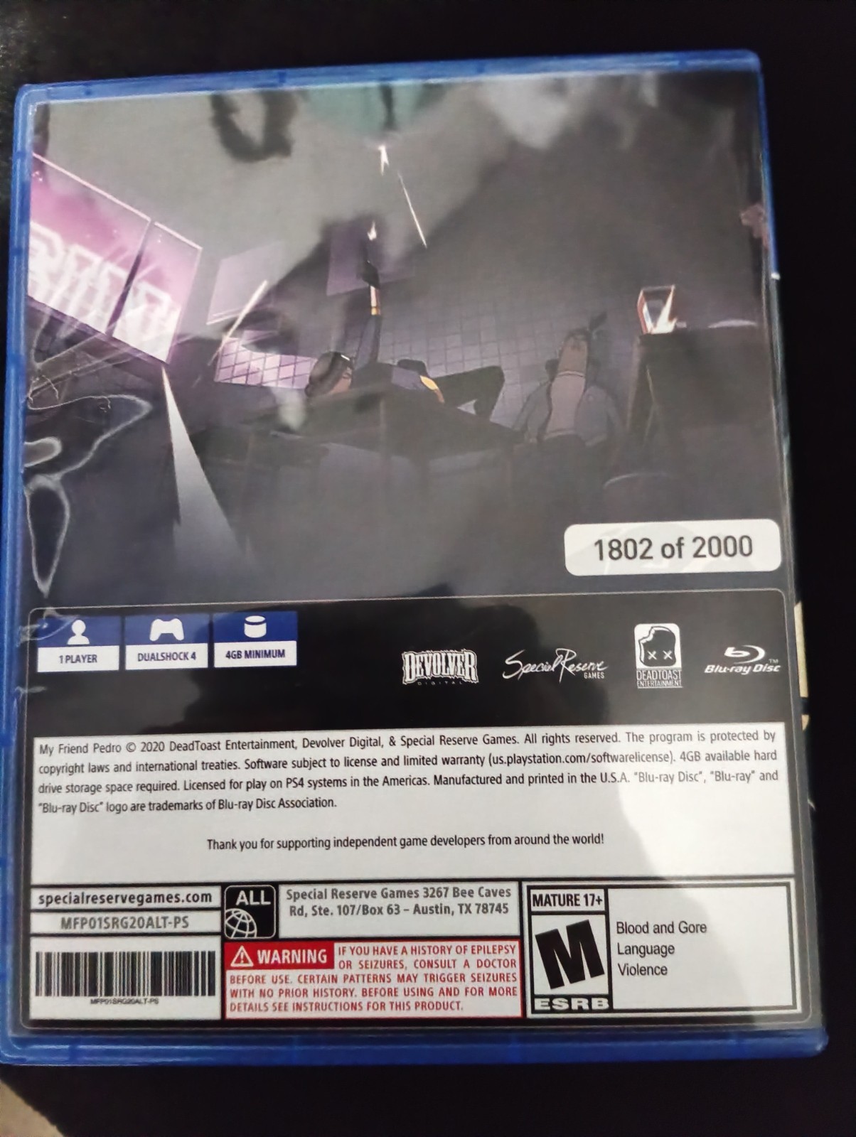 My Friend Pedro PlayStation 4 PS4 Devolver Digital 2020 M Mature