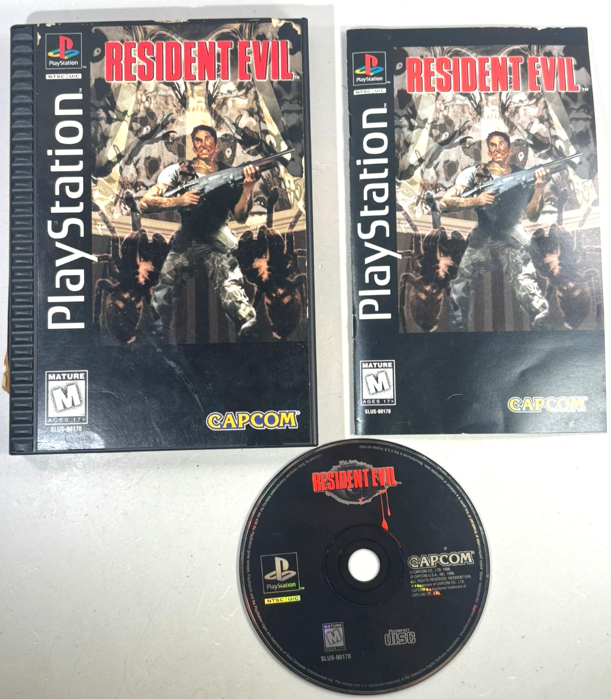 Resident Evil (Sony PlayStation 1, 1996) PS1 CIB Long Box