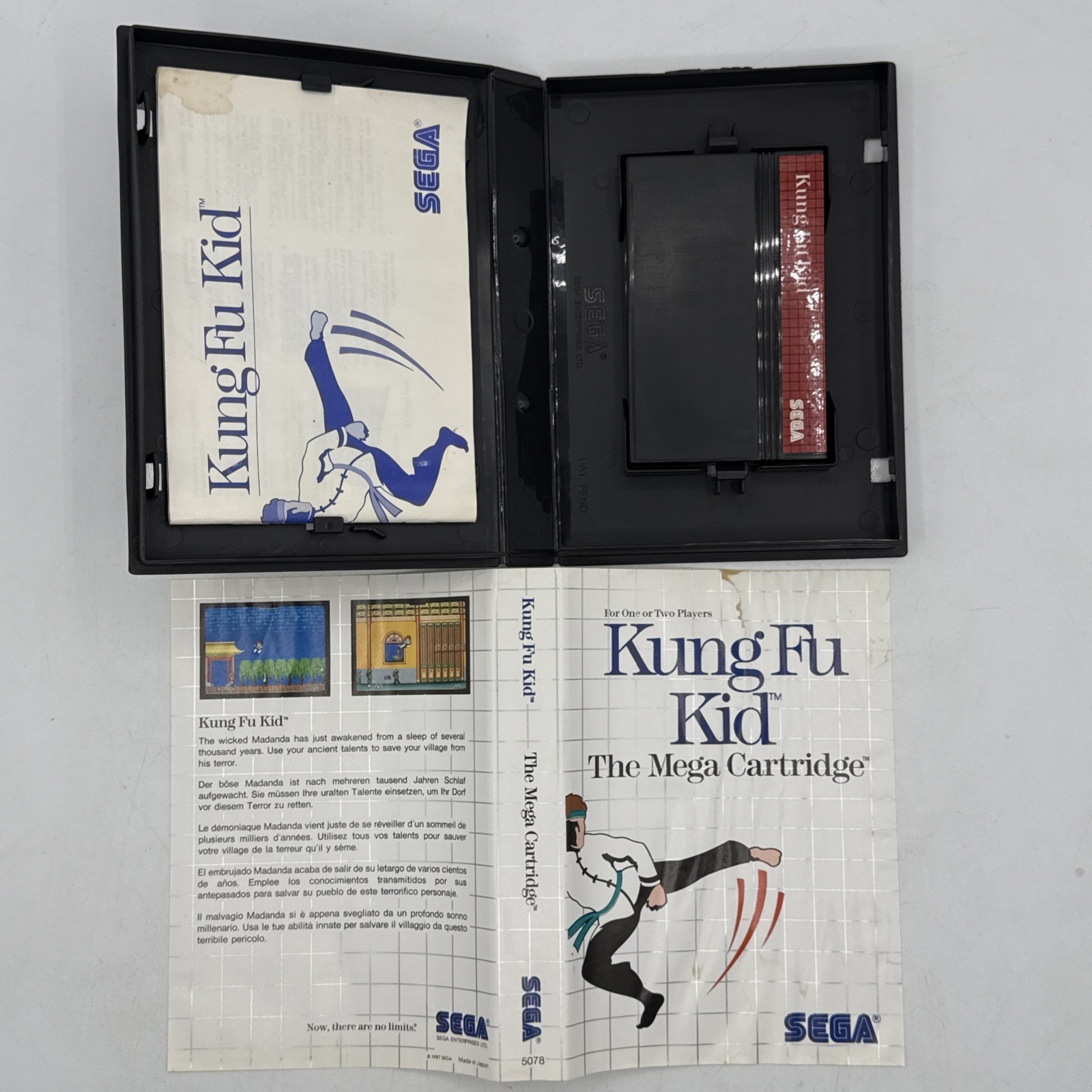Kung Fu Kid The Mega Cartridge Sega Master System 1987 With Manual