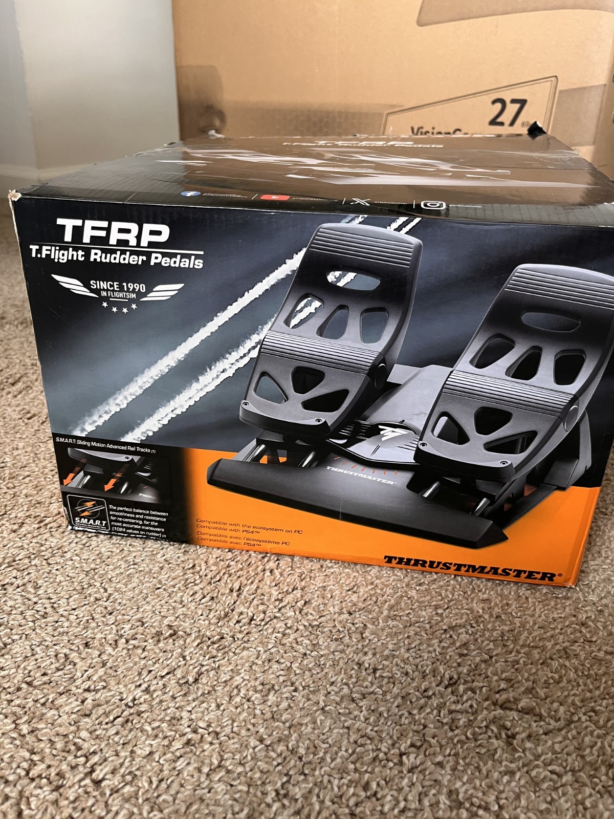 Thrustmaster TFRP Precision Flight Sim Rudder Pedals – Black