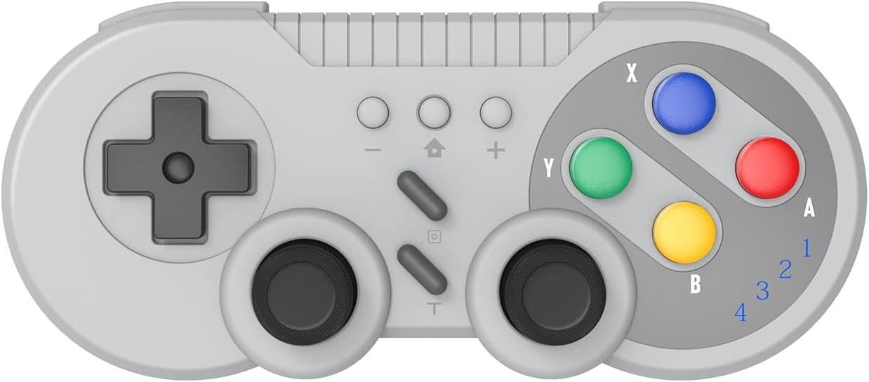 Wireless Switch Gamepad Gray with Motion Vibration Turbo for NS PC – Classic …