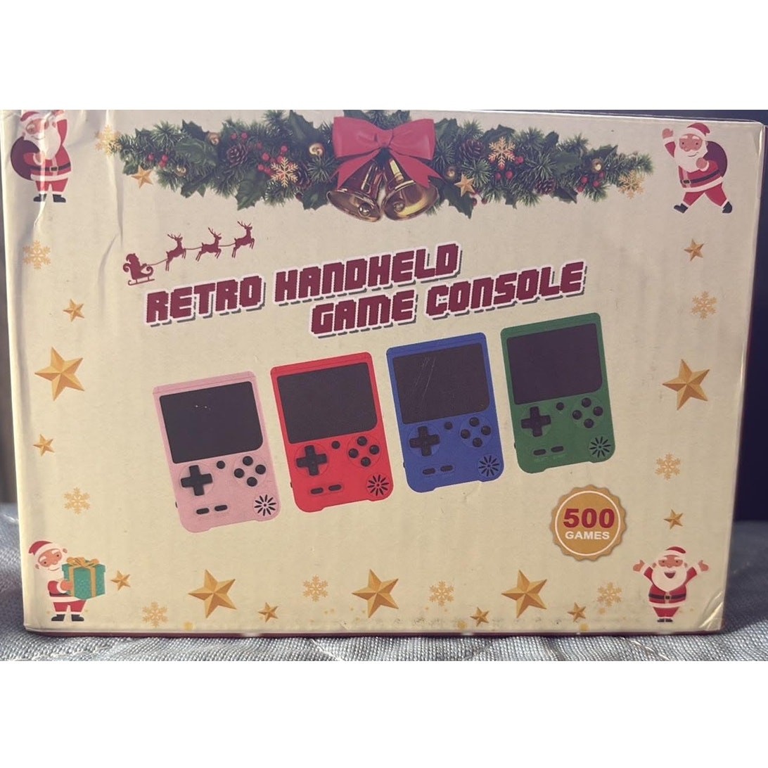 Retro Handheld Game Console 500 Games 3.0″ LCD TV Output Blue NEW Sealed Box