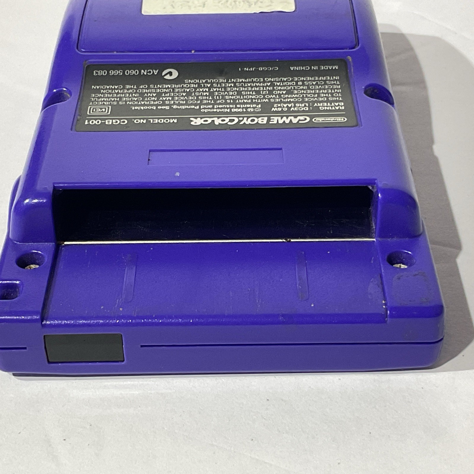 Nintendo Game Boy Color CGB-001 Handheld System Purple w/ Headphone Jack