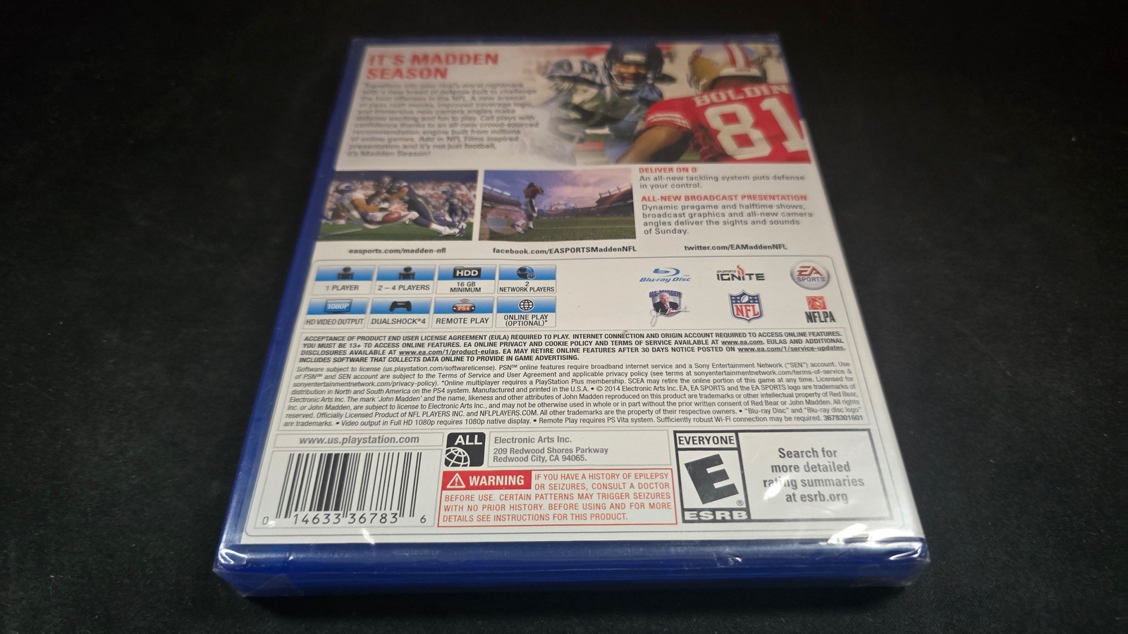 Madden NFL 15 Football Electronic Arts Sony Playstation 4 PS4 Brand New Sealed!