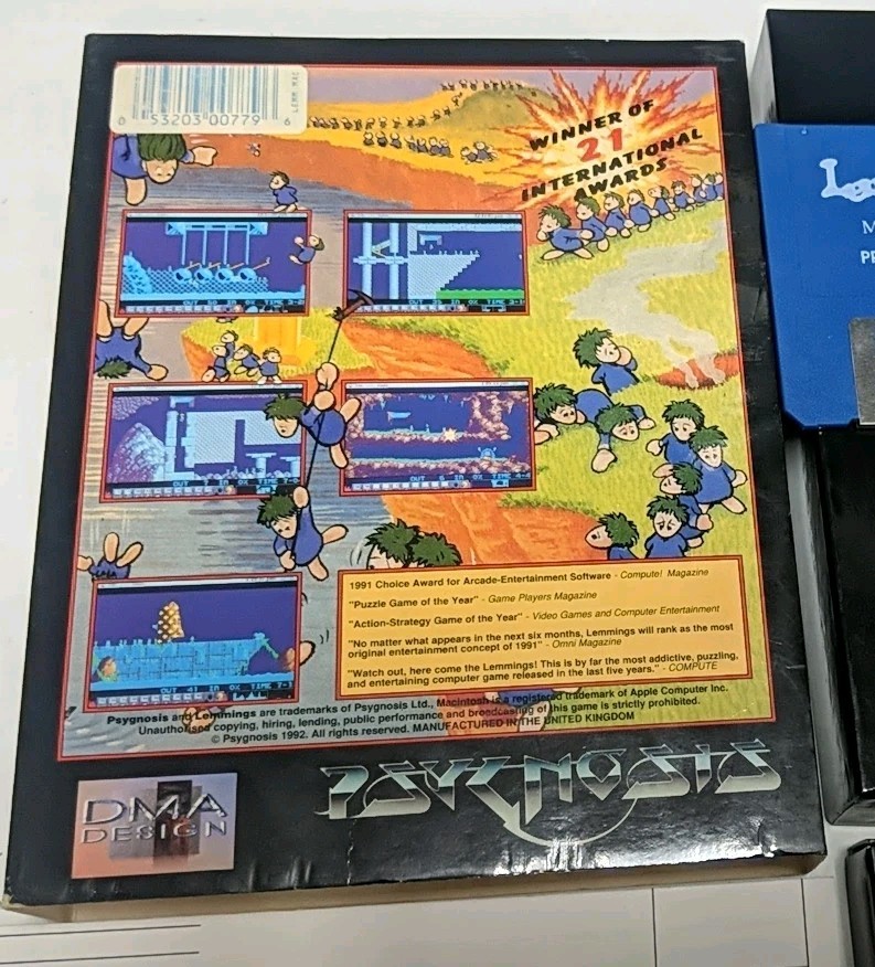 Vintage Marios Game Gallery / Lemmings Apple Macintosh Mac 3.5″ Floppy Disks