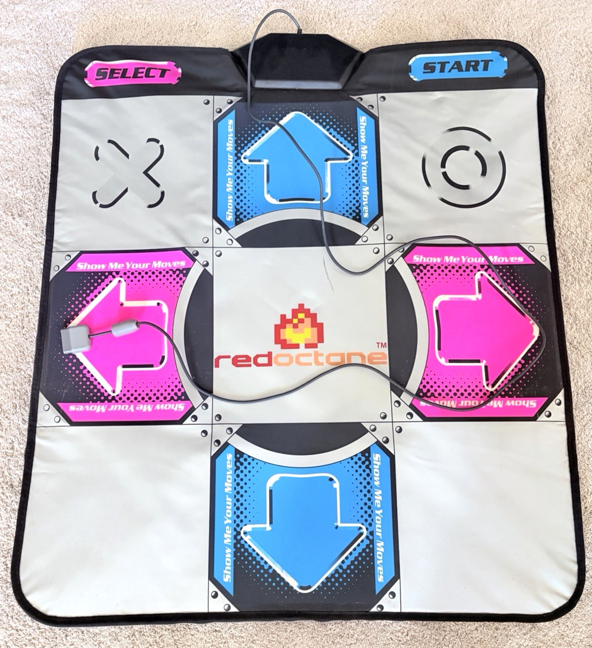Working Red Octane Ignition DDR Foam Dance Mat Pad PS1 PS2 Playstation Padded