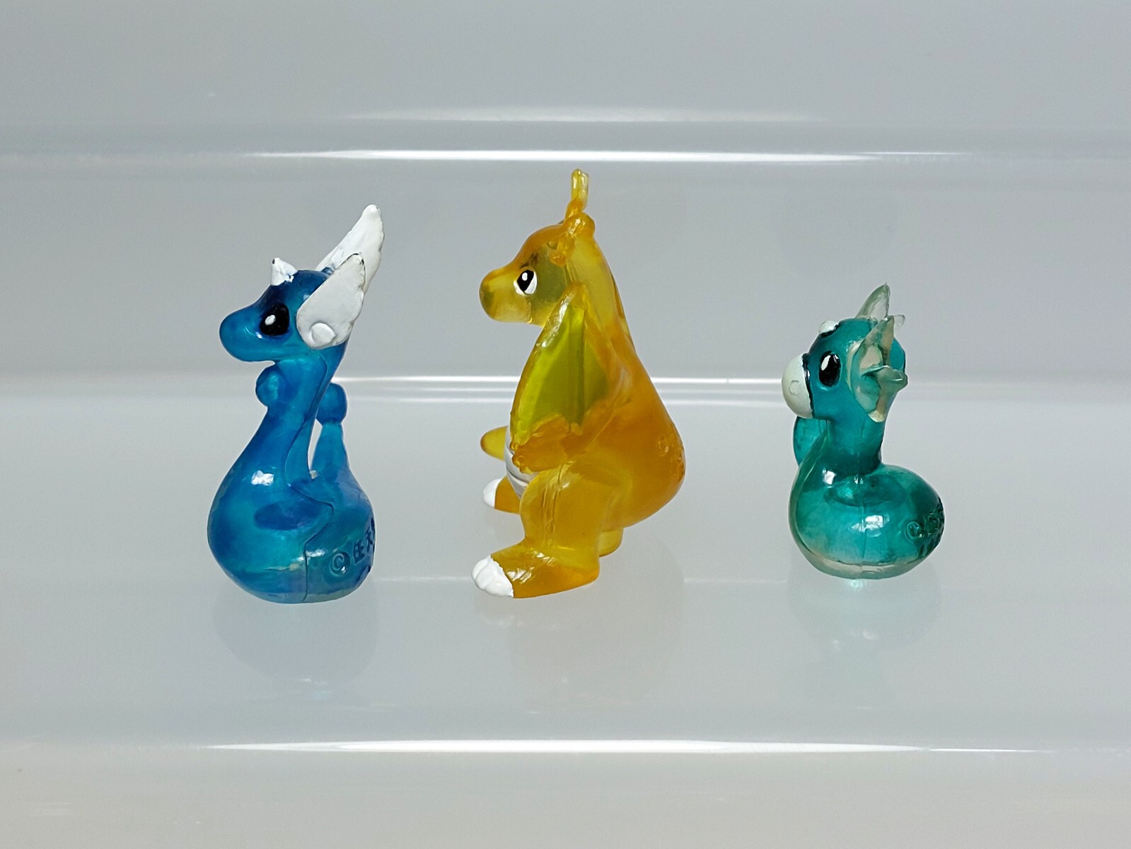 Dragonair Dragonite Dratini (Clear) Pokemon Figure Gashapon Bandai R04 0.9-1.3in