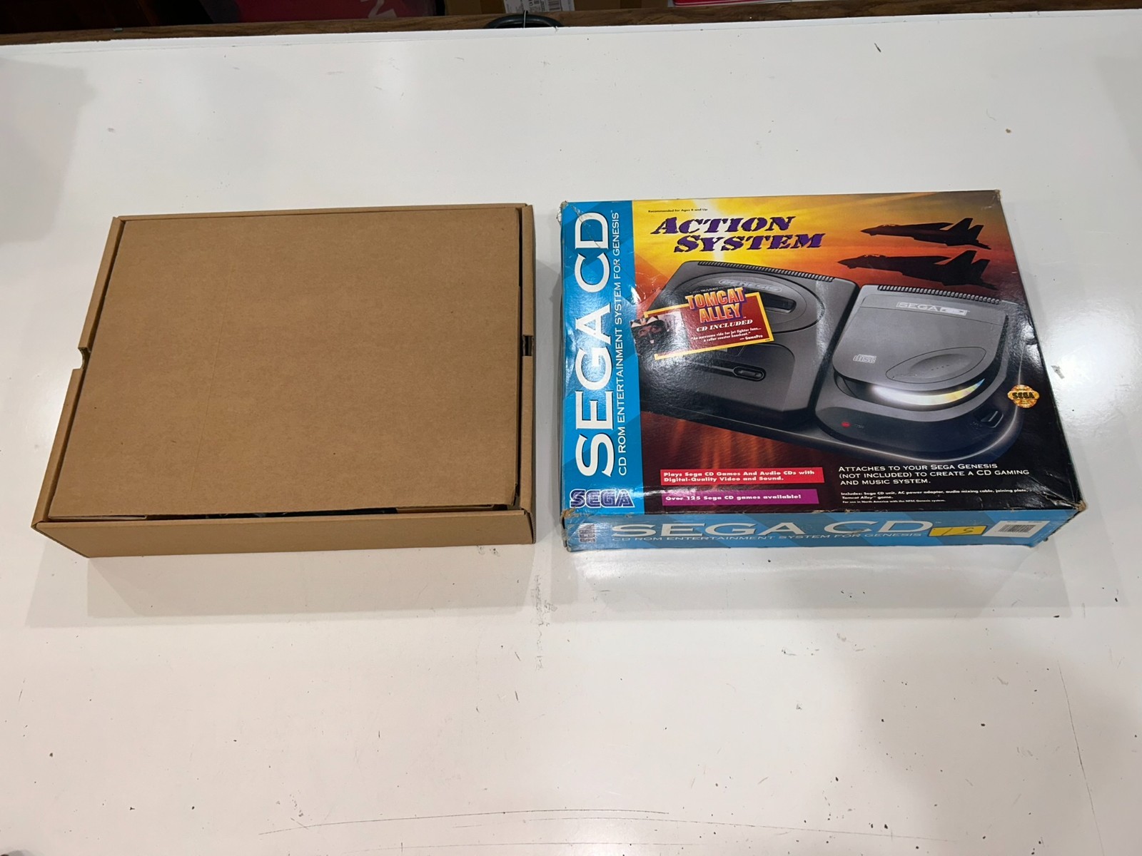Sega CD Action System CIB 100% Complete in Box with Tomcat Alley Excellent #1