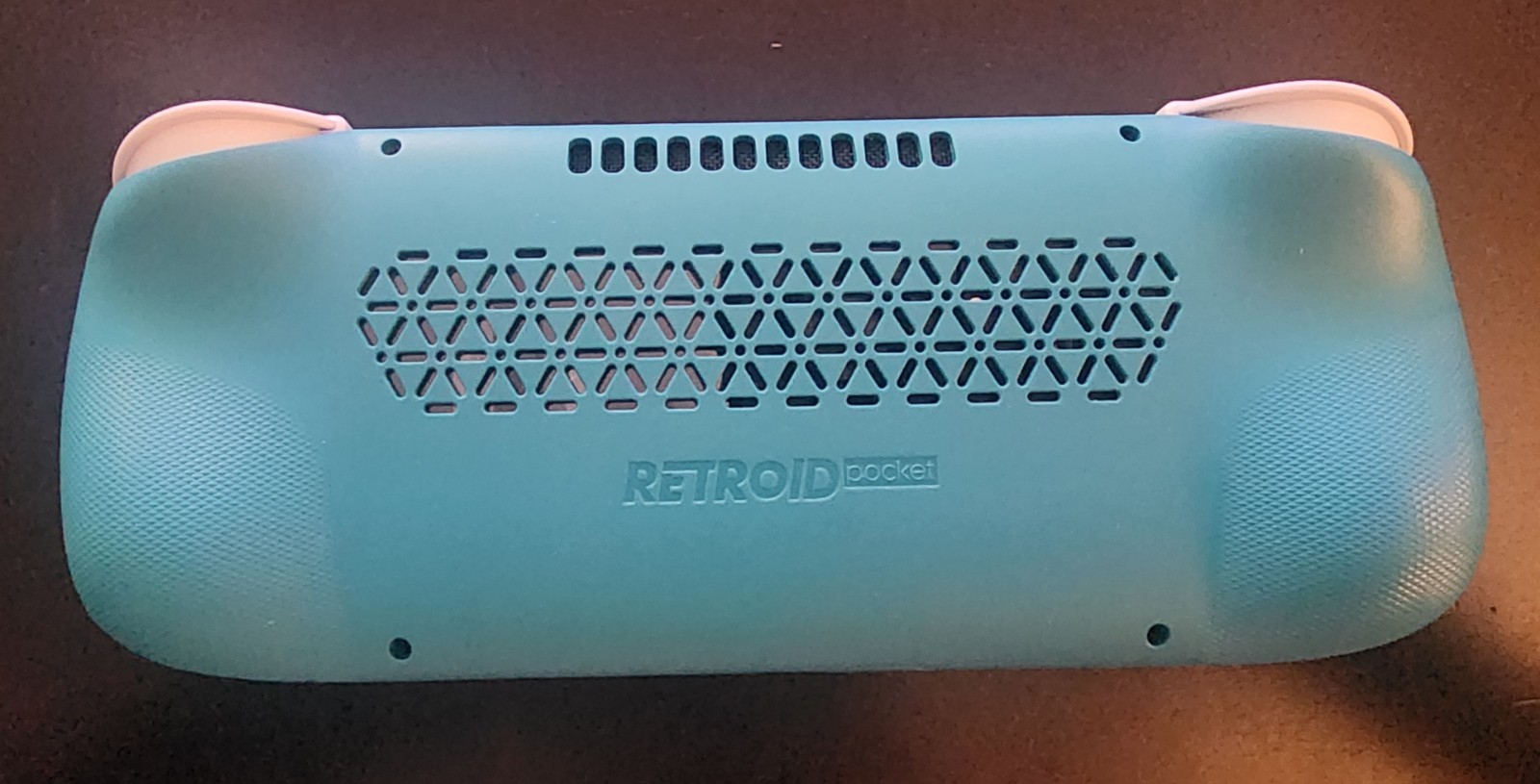 Retroid Pocket 5 Android Handheld Teal w/ Grip, 128GB microSD, Scene Protector.