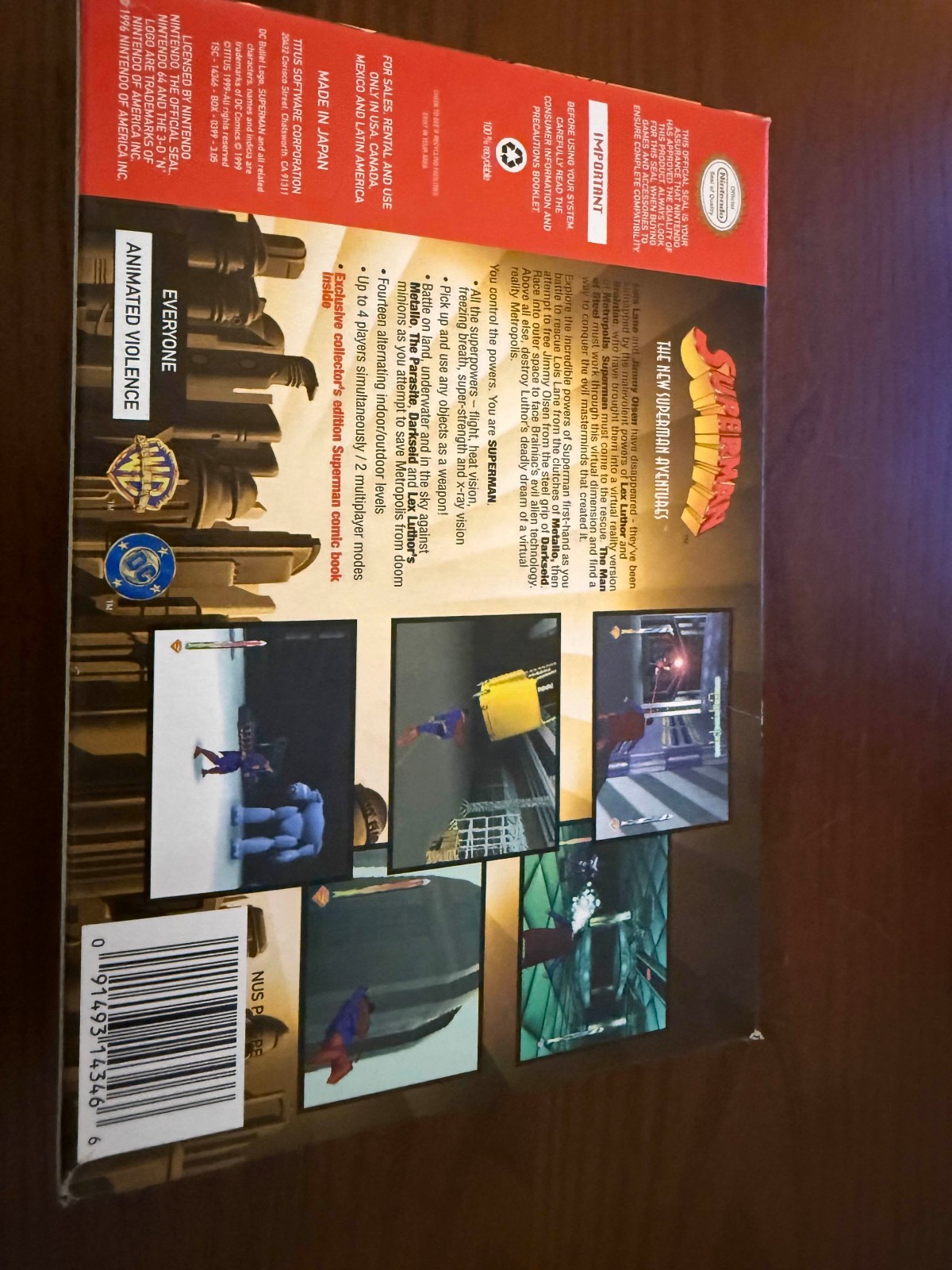 Superman (Nintendo 64, 1999) – AUTHENTIC, TESTED, CIB, SEE PICS, READ DESCRIPTIO
