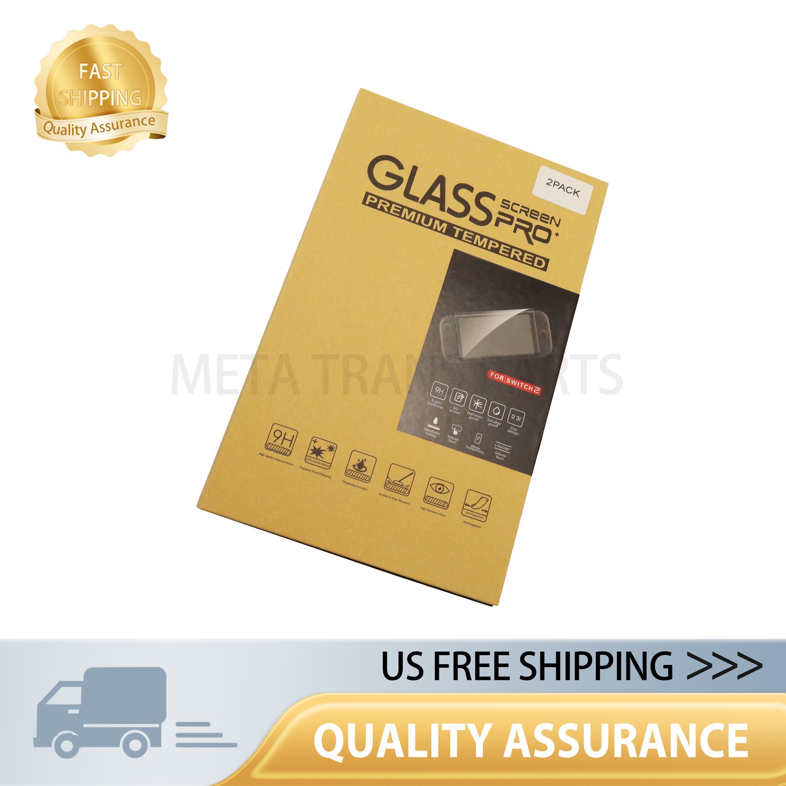 NEW 2x Fits 2025 Nintendo Switch 2 Tempered Glass Clear Film Screen Protector