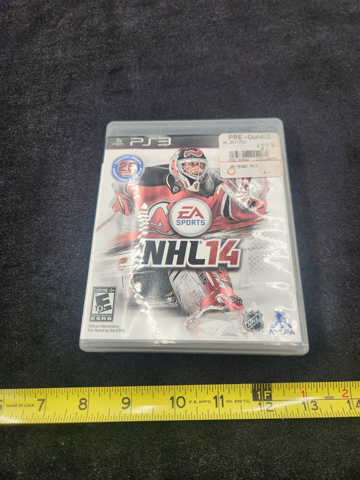 NHL14 PLAYSTATION 3 Used (PS3 Video Game + Instructions)