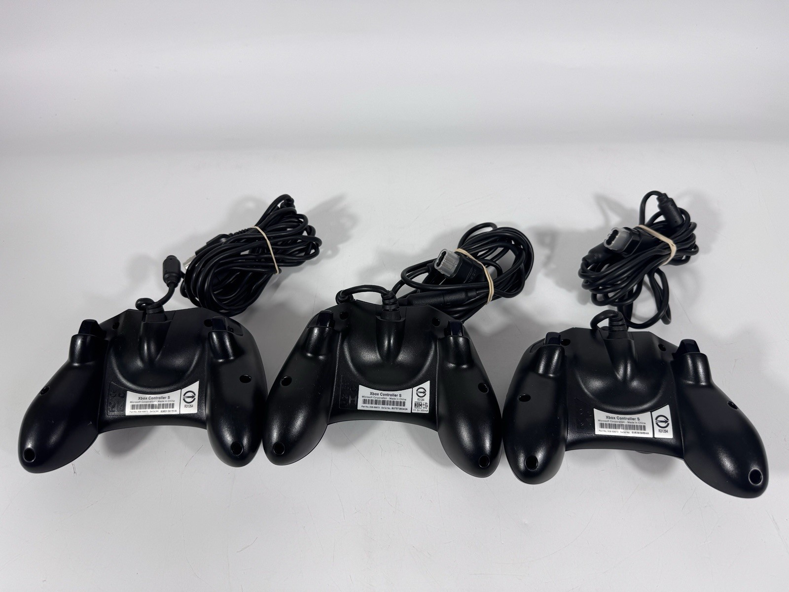 LOT OF 3 ORIGINAL XBOX OEM S TYPE CONTROLLER BLACK – Breakaway Cable