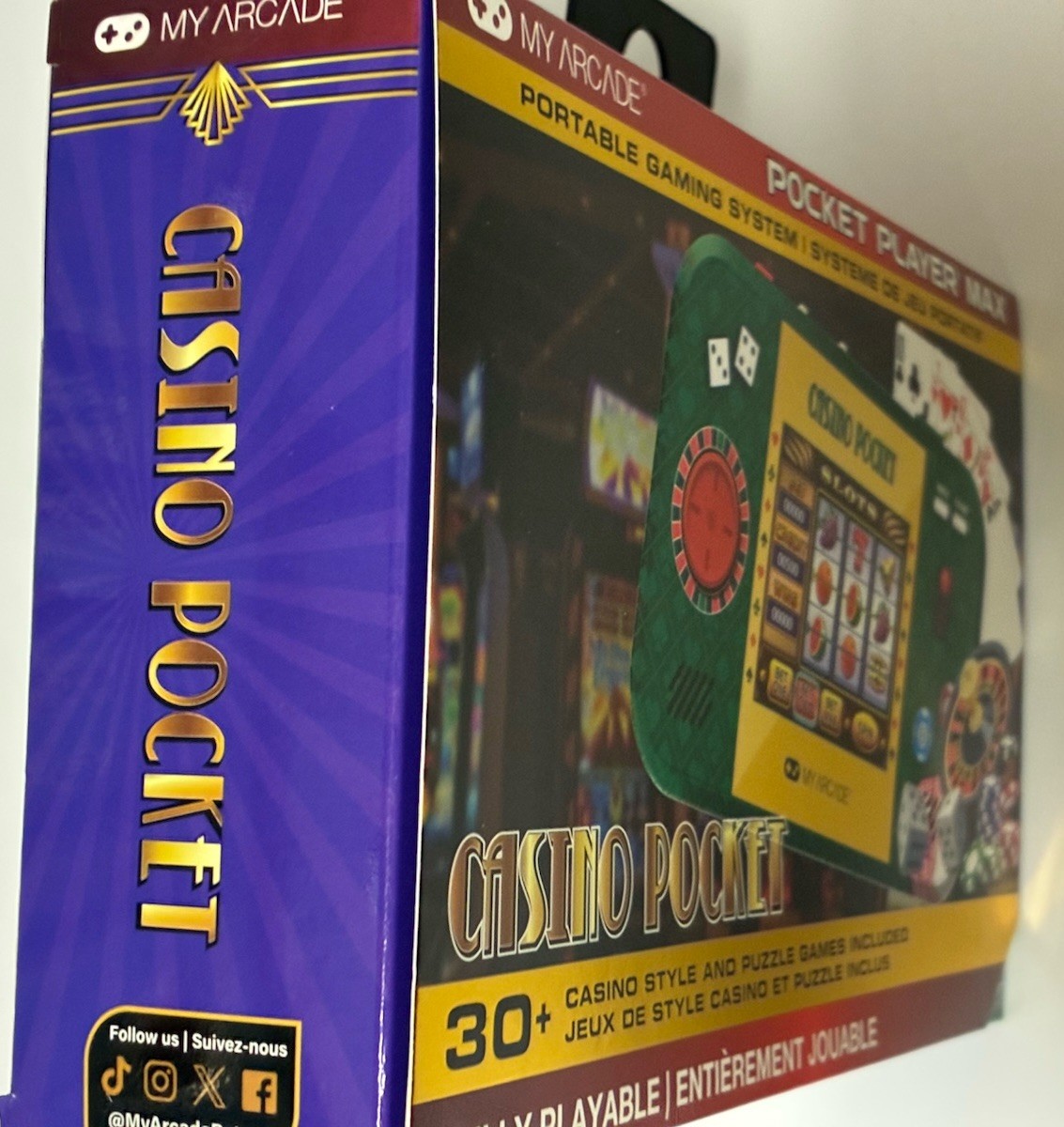 MY ARCADE POCKET PLAYER MAX PORTABLE GAMING SYSTEM OVER 30 Casino Style Games