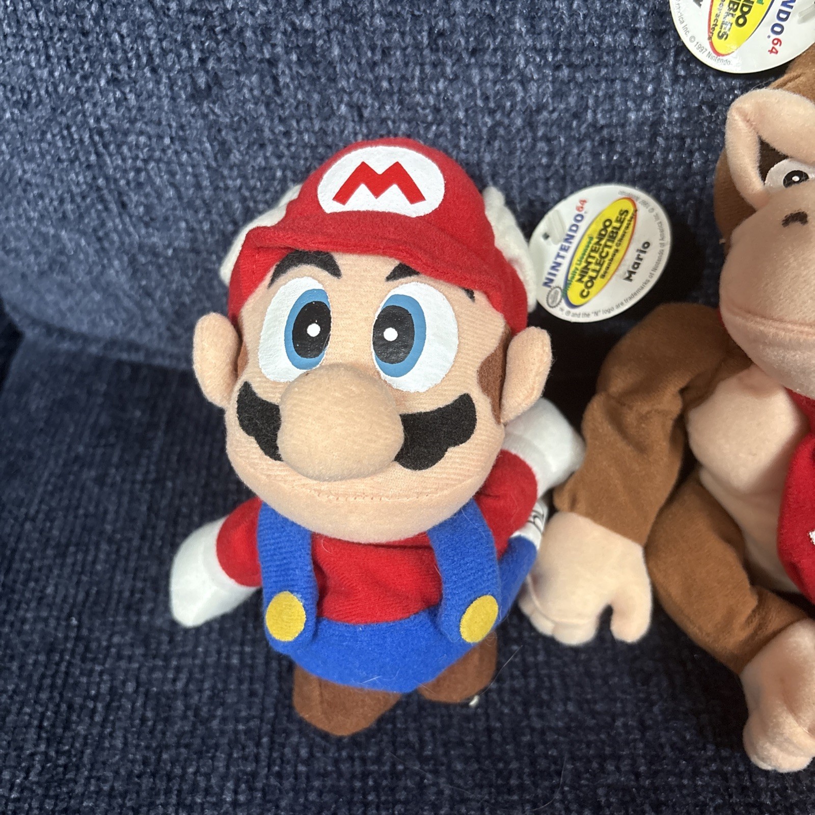 Super Mario Flying Cap Yoshi Donkey Kong N64 BD&A 6” Plush Lot Of 3