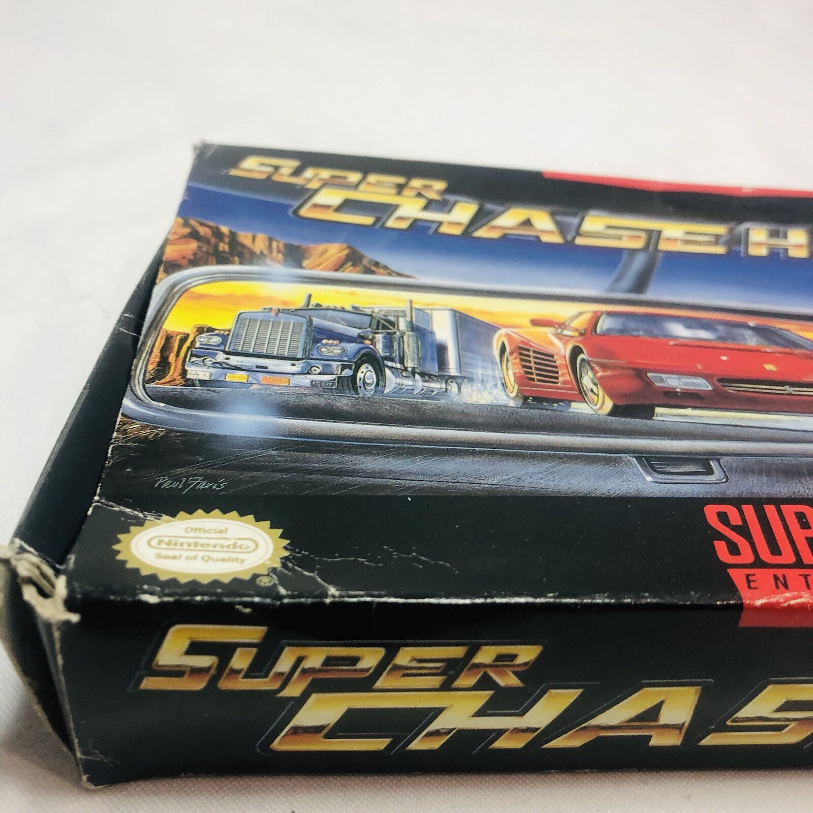 Super Chase HQ H.Q. Nintendo SNES Complete CIB Rare Cart Box + Manuals