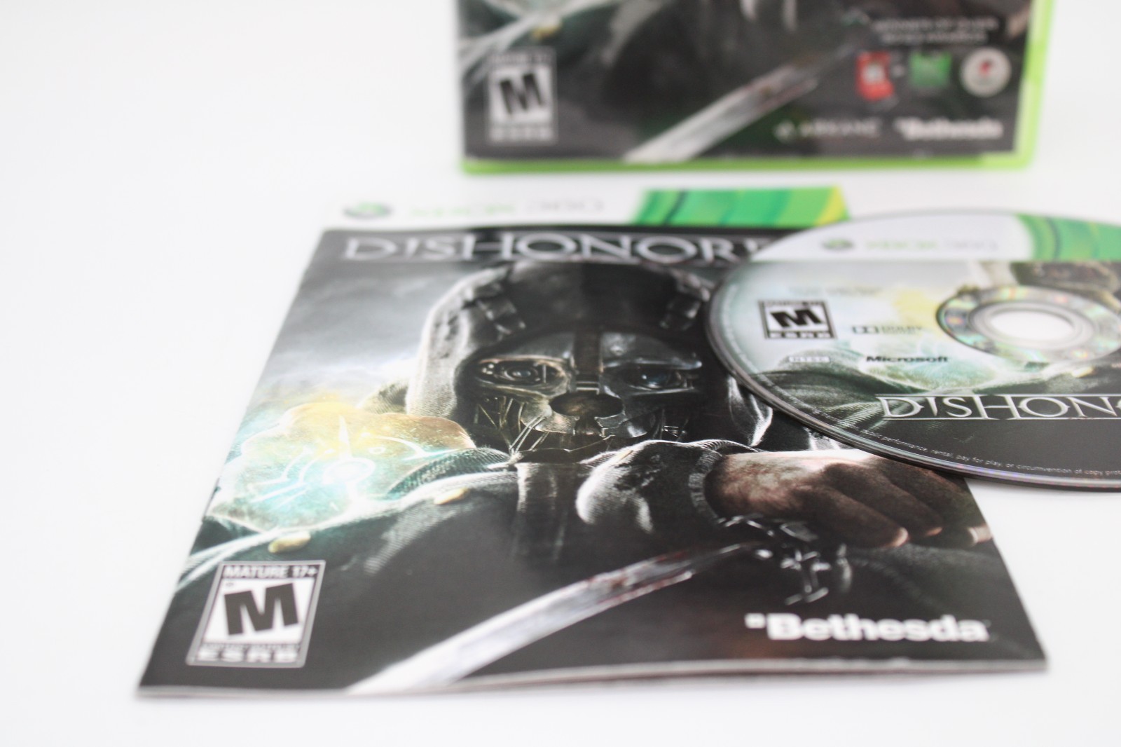 Refurbished Xbox 360 Dishonored 1 Complete CIB Mint Disc Good Cover Art Damage