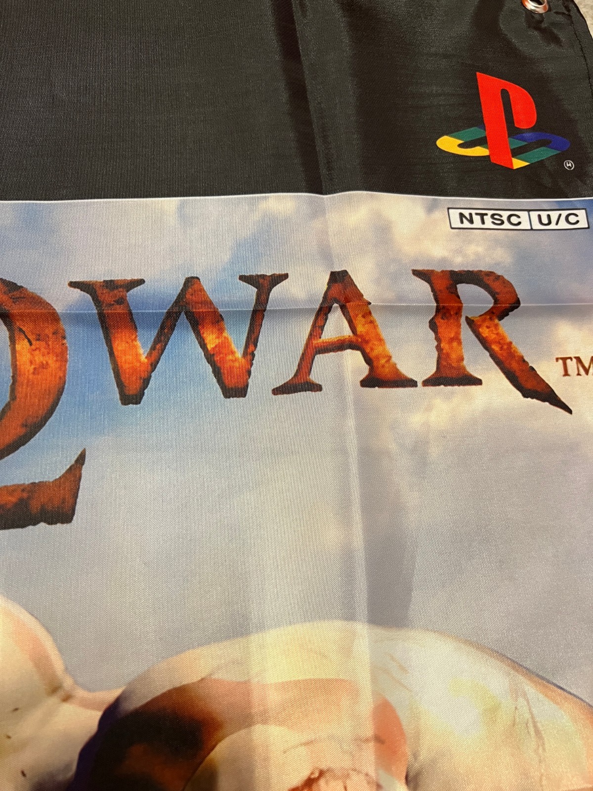 God of War PS2 Custom Wall Flag Tapestry 2 x 3 Ft, Playstation 2