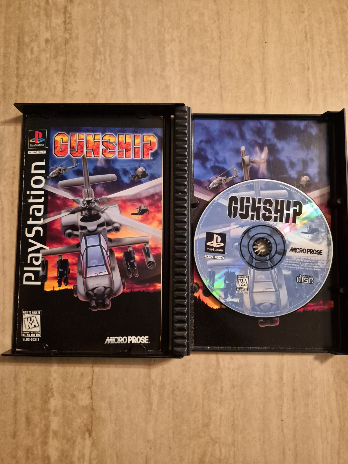 Gunship PS1 Long Box PlayStation 1 Complete CIB
