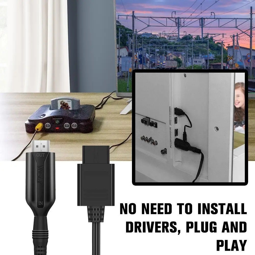 N64 to HDMI Converter Adapter Link Cable Nintendo N64/SNES/NGC/SFC/Gamecube Pro