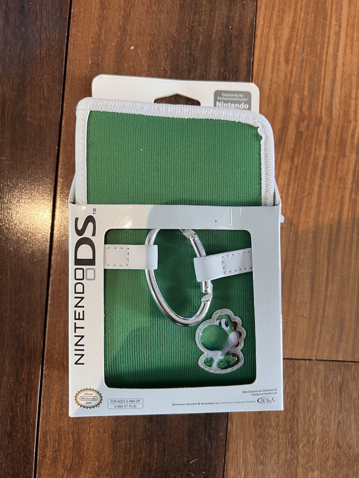 Nintendo DS Lite Travel Carrying Case Storage Green Yoshi Super Mario Zip Around