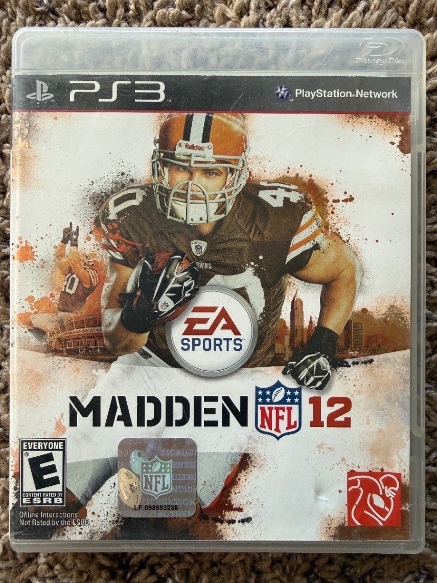 Madden NFL 12 PS3 Sony PlayStation 3 Game Disc Case & Manual EA SPORTS