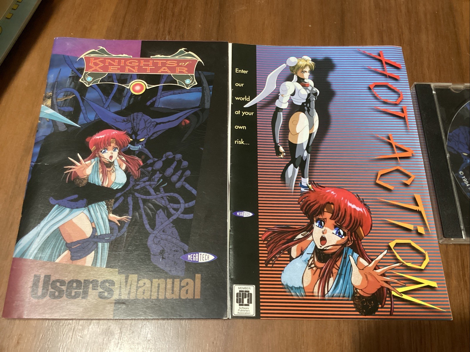 Knights of Xentar PC/DOS CD-ROM Anime Game Mega Tech Megatech Manual Insert 1994