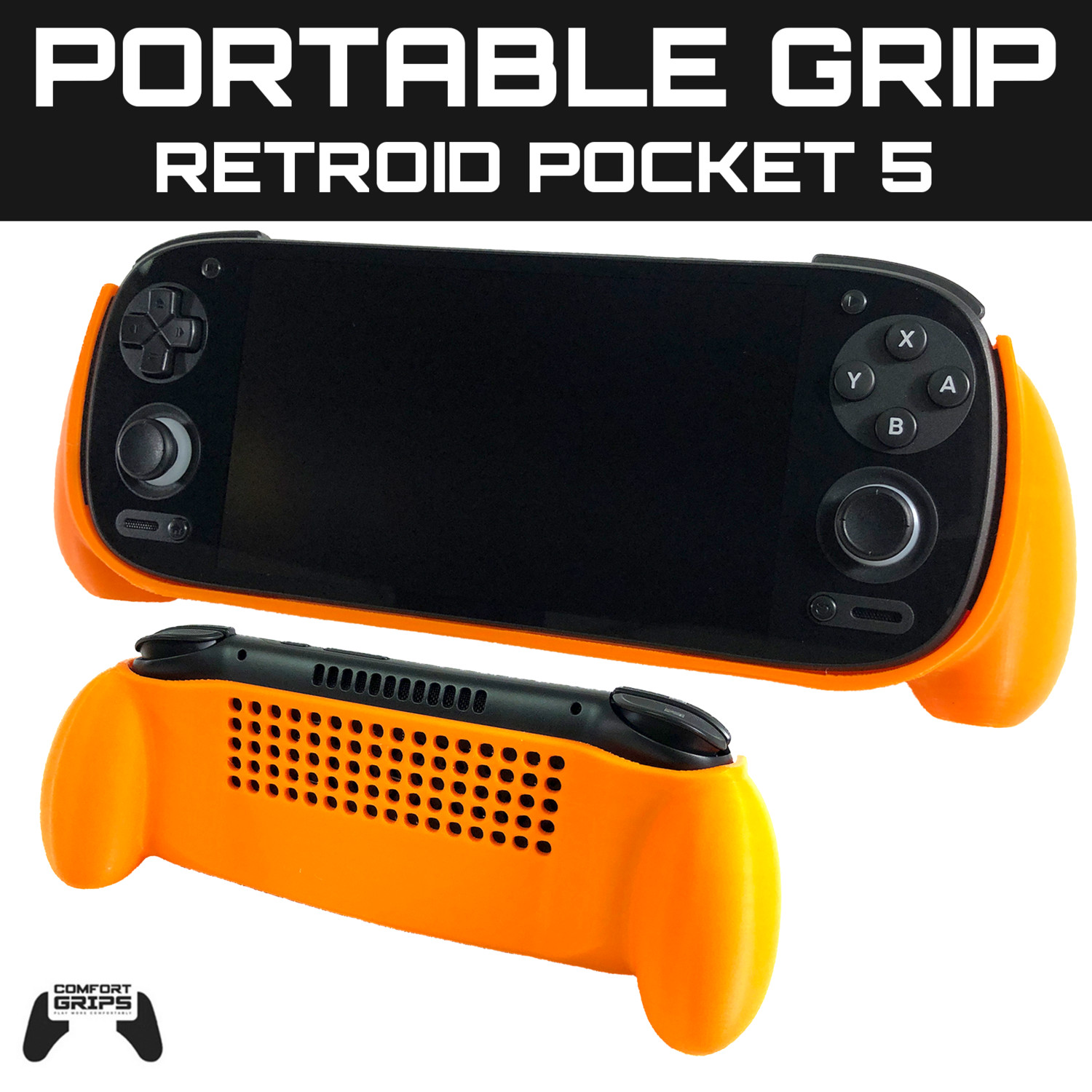 Retroid Pocket 5 Portable Grip Case – 3D Printed