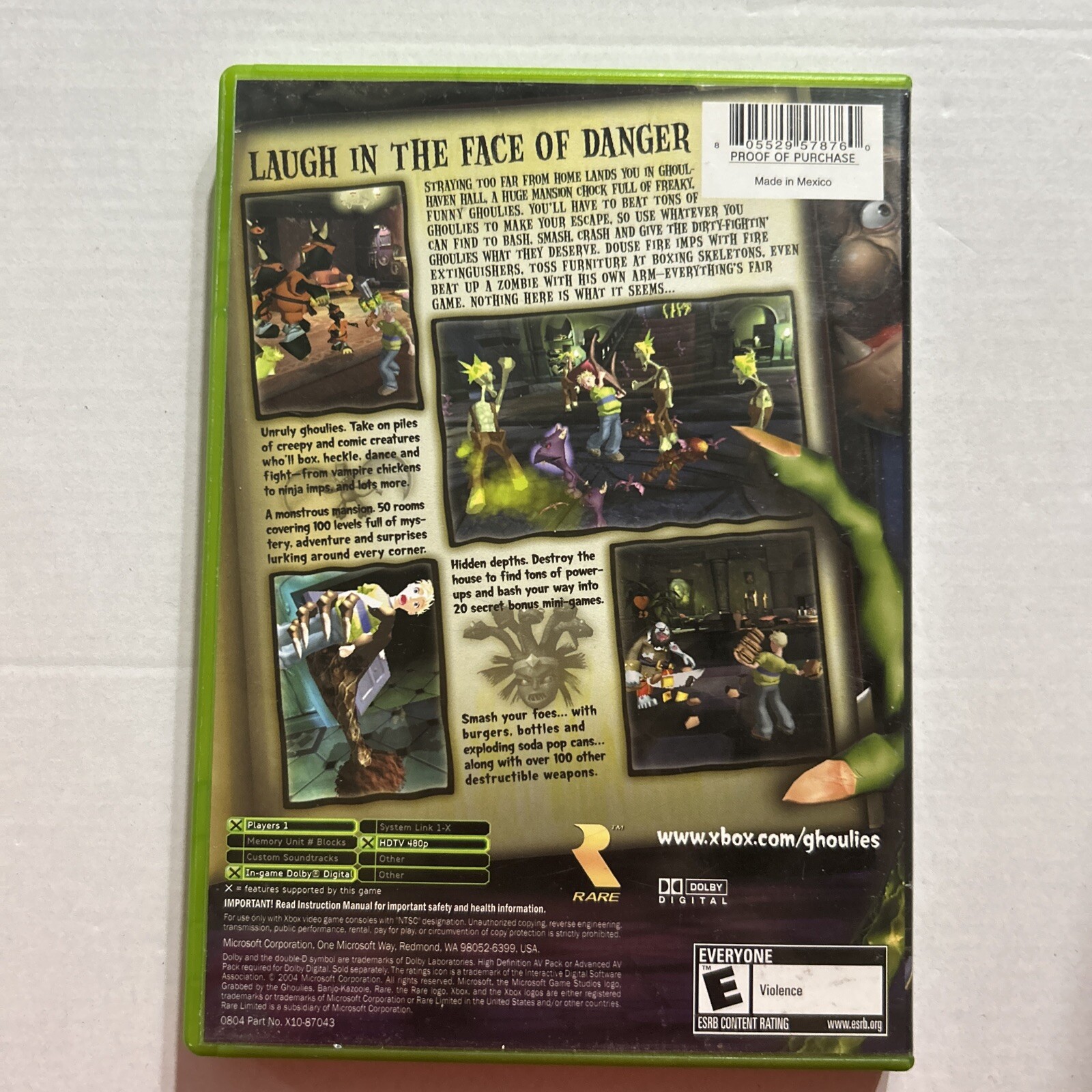 Grabbed by the Ghoulies (Microsoft Xbox, 2003) CIB Complete