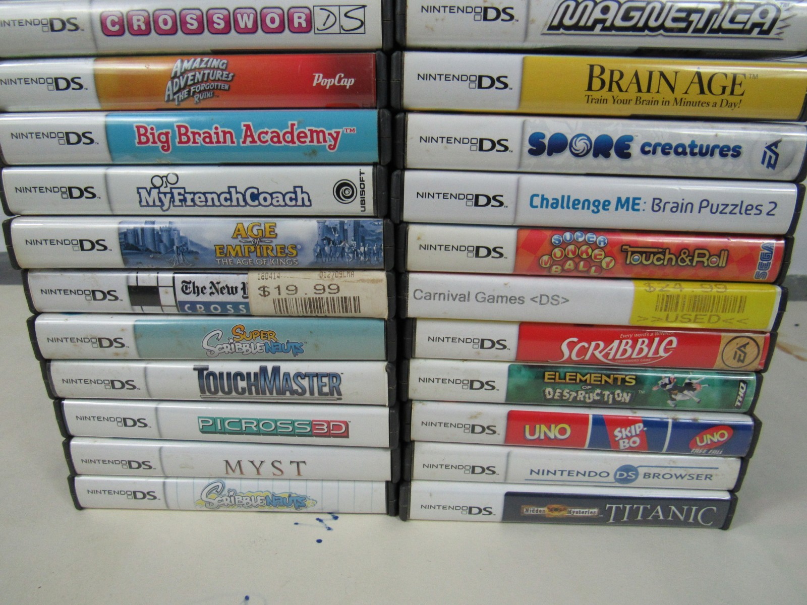 25 Nintendo DS Game Lot / Bundle Puzzles Crosswords Scribblenauts Sims