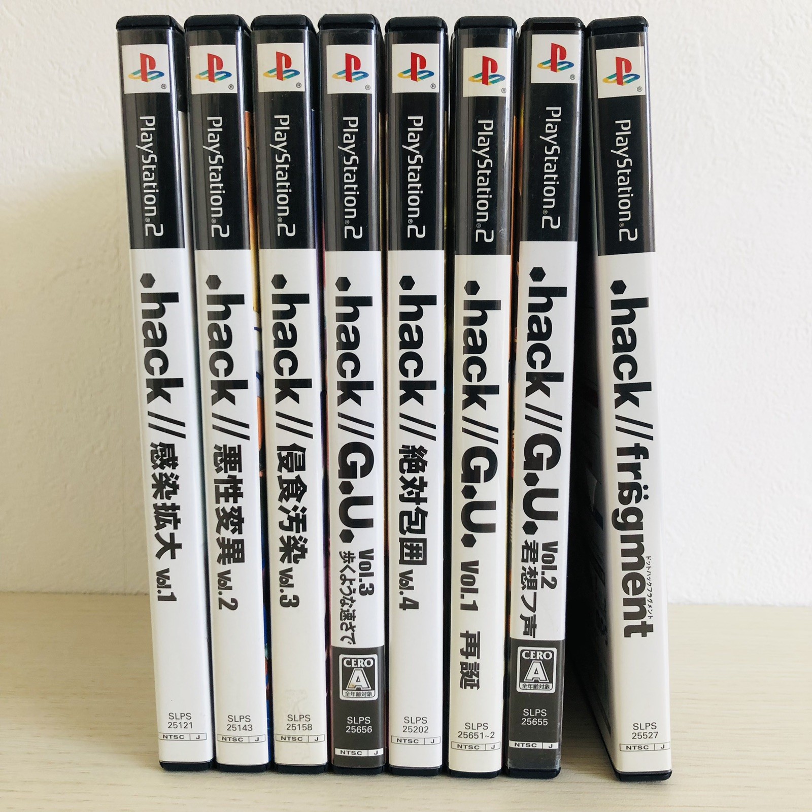 PS2 .hack 1 2 3 4 G.U. 1 2 3 Fragment Set of 8 Sony PlayStation 2 Japan