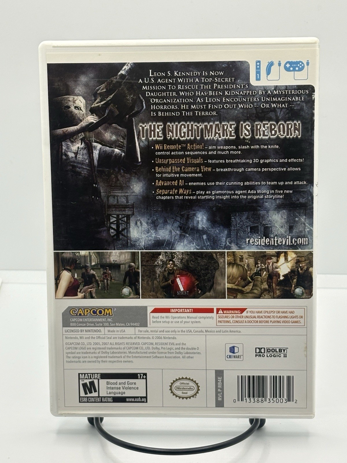 Resident Evil 4 Nintendo Wii Complete CIB w/ Manual -Free Shipping-