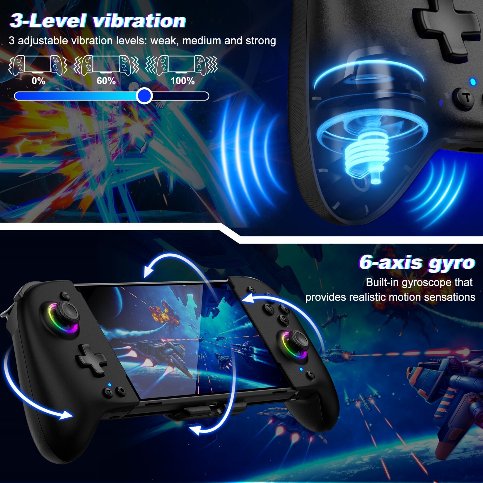 Wireless Switch Pro Controller,Handheld Controller For Nintendo Switch/OLED