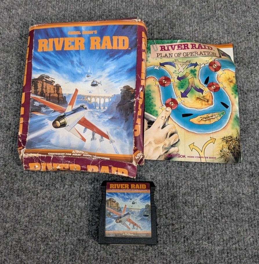 RIVER RAID Atari 400 / 800 / 1200 / XL / XE Cartridge Activision 1983 Tested VGC