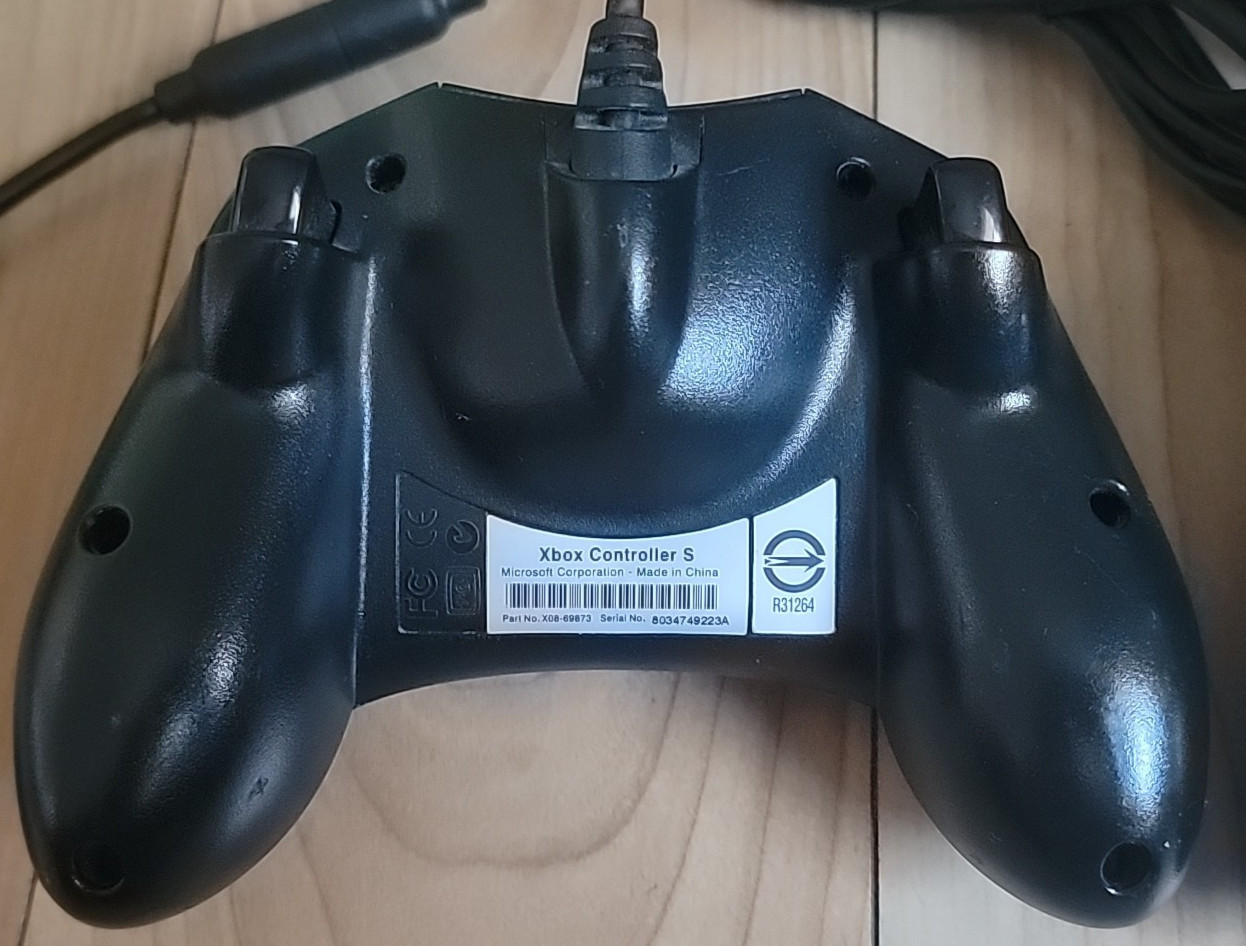Lot Xbox S-Type OEM Black WIRED Controllers X08-69873 & Breakaway Cable – TESTED