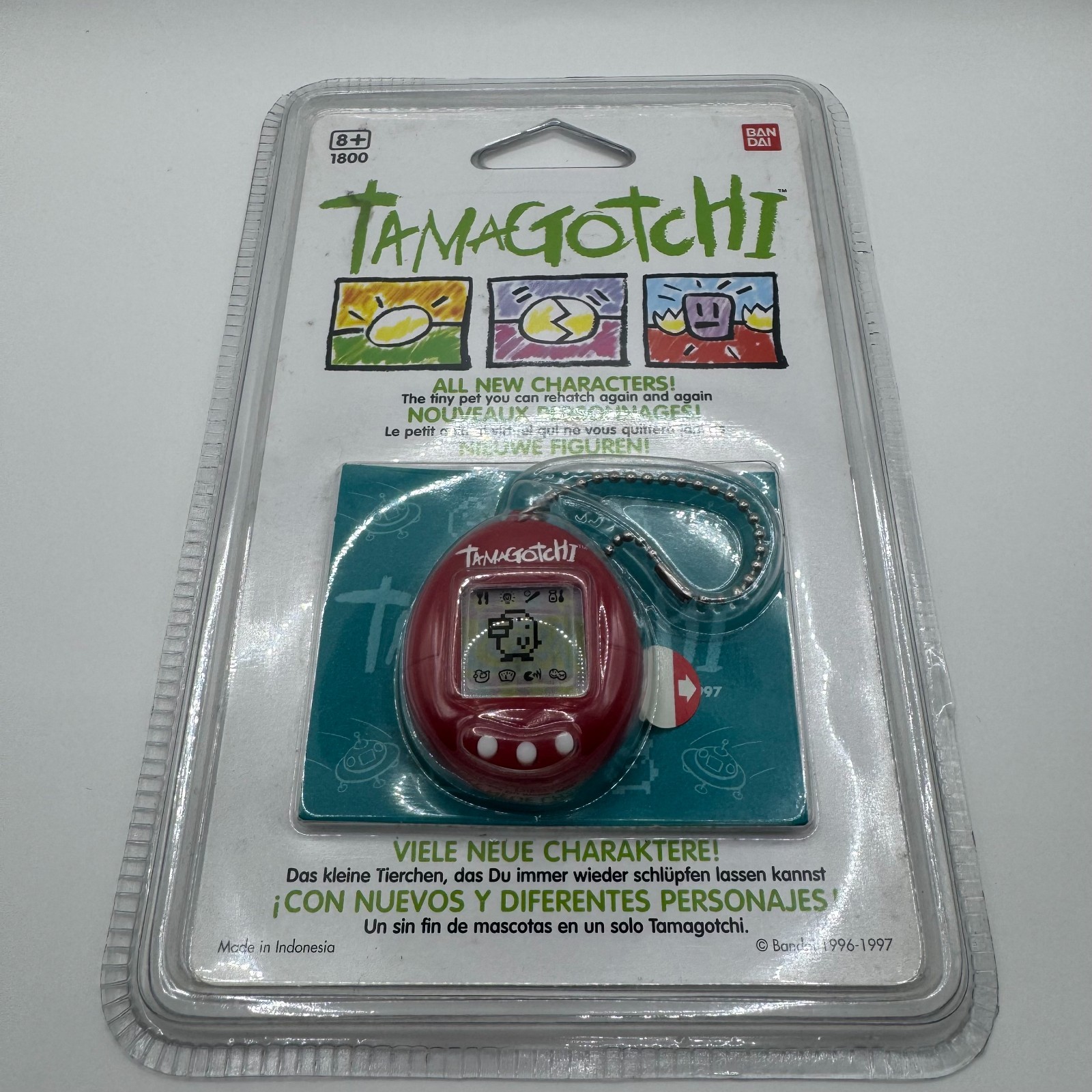 Original Tamagotchi Red 1996 1997 Reissue BANDAI Vintage Virtual Pet Toy Japan