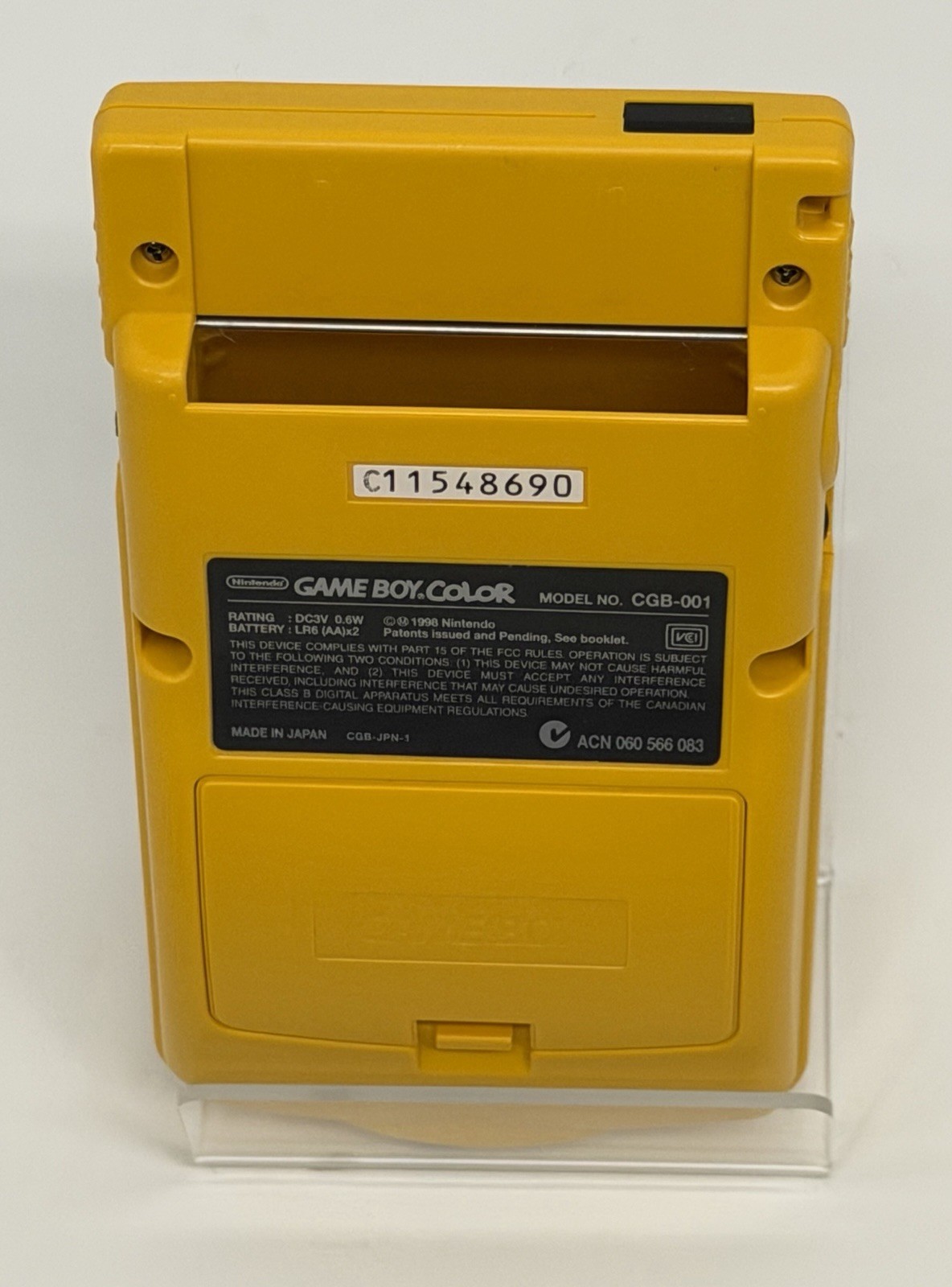 Gameboy Color Console Yellow Dandelion Nintendo GBC Tested Works CGB-001