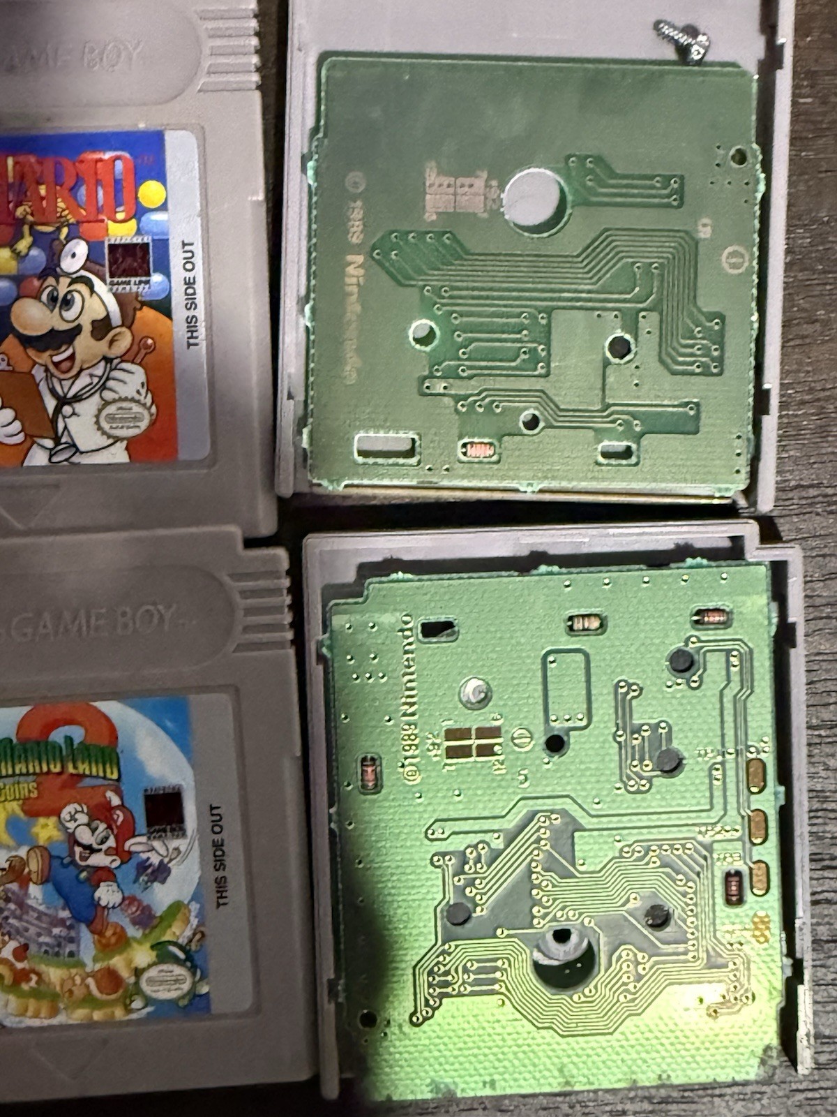 Nintendo Gameboy Super Mario Land 2 & Dr Mario Authentic, Tested, And Working