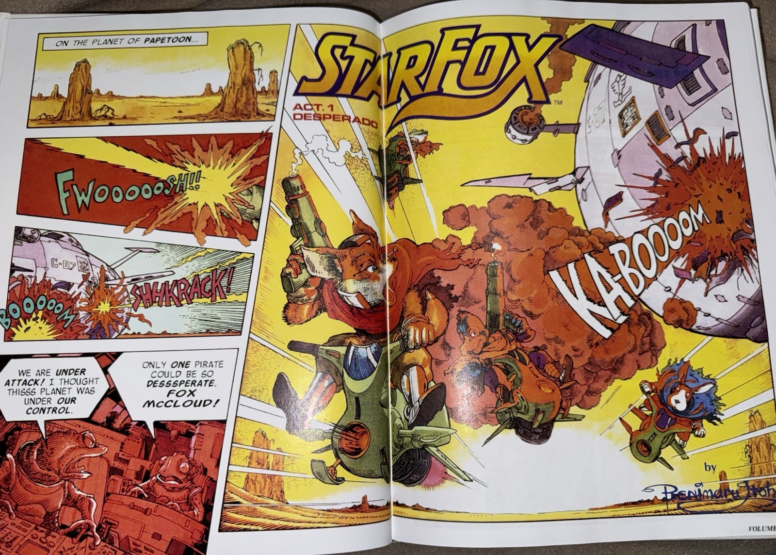 Star Fox comic Super Nintendo SNES Custom Hardcover 1993 Nintendo Power