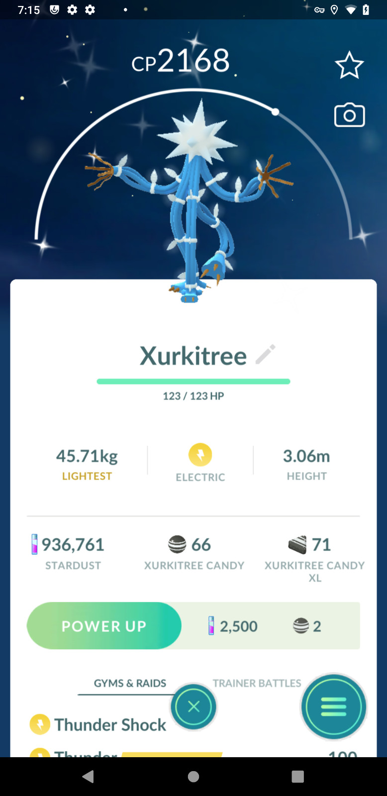 Shiny Xurkitree | Mini P T C 100K Stardust