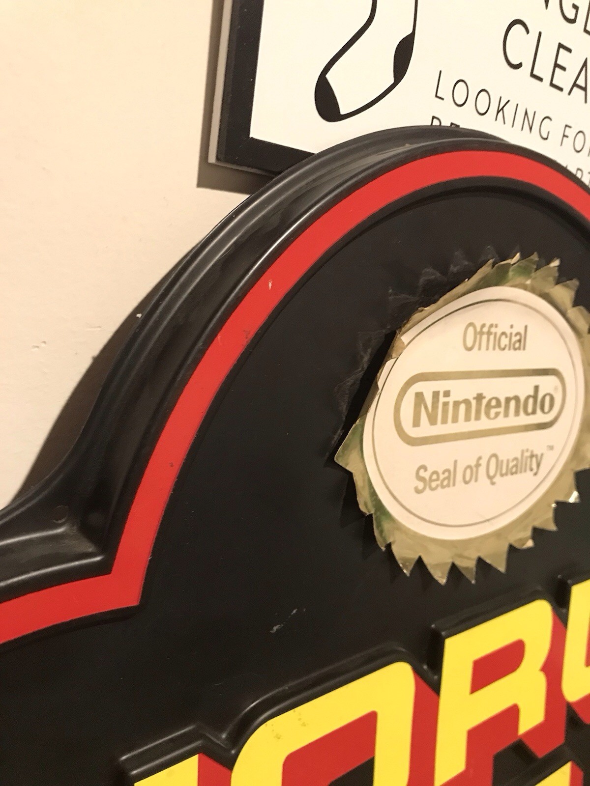 Nintendo NES World of Nintendo Display Sign Promotional Promo SNES Standee Mario