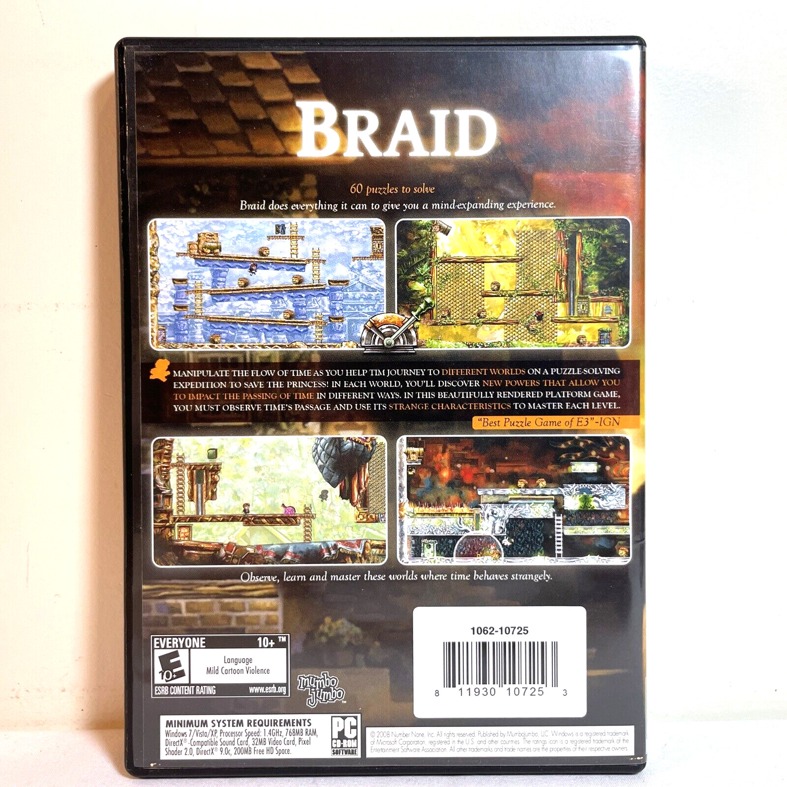 BRAID (2008) PC Game – Puzzle Platformer