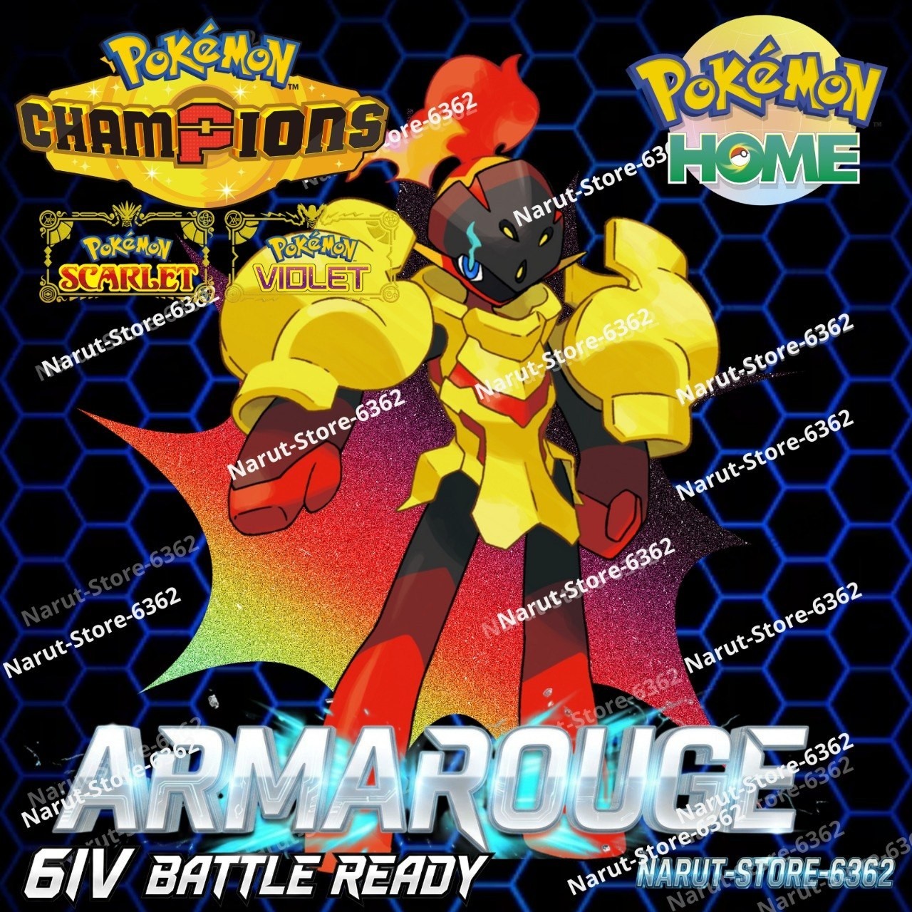 ARMAROUGE 🔥6IV SHINY POKEMON HOME🔥Pokemon CHAMPIONS