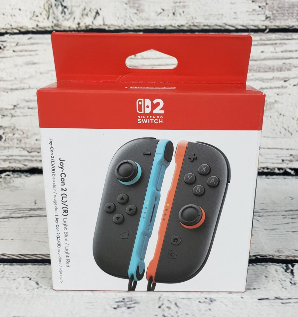 Authentic Nintendo Switch 2 Joy-Con L/R – Light Blue/Light Red – Factory Sealed!