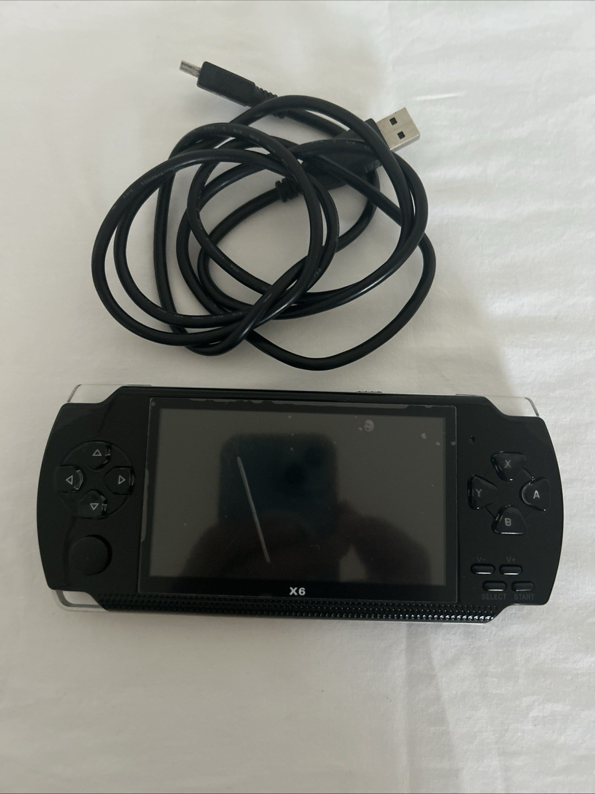 PSP X6 Handheld Game Machine 8GB High Definition Color Screen With Power Cable