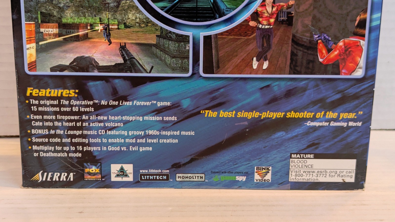 Operative: No One Lives Forever Game of the Year Edition 2001 Big Box Sealed