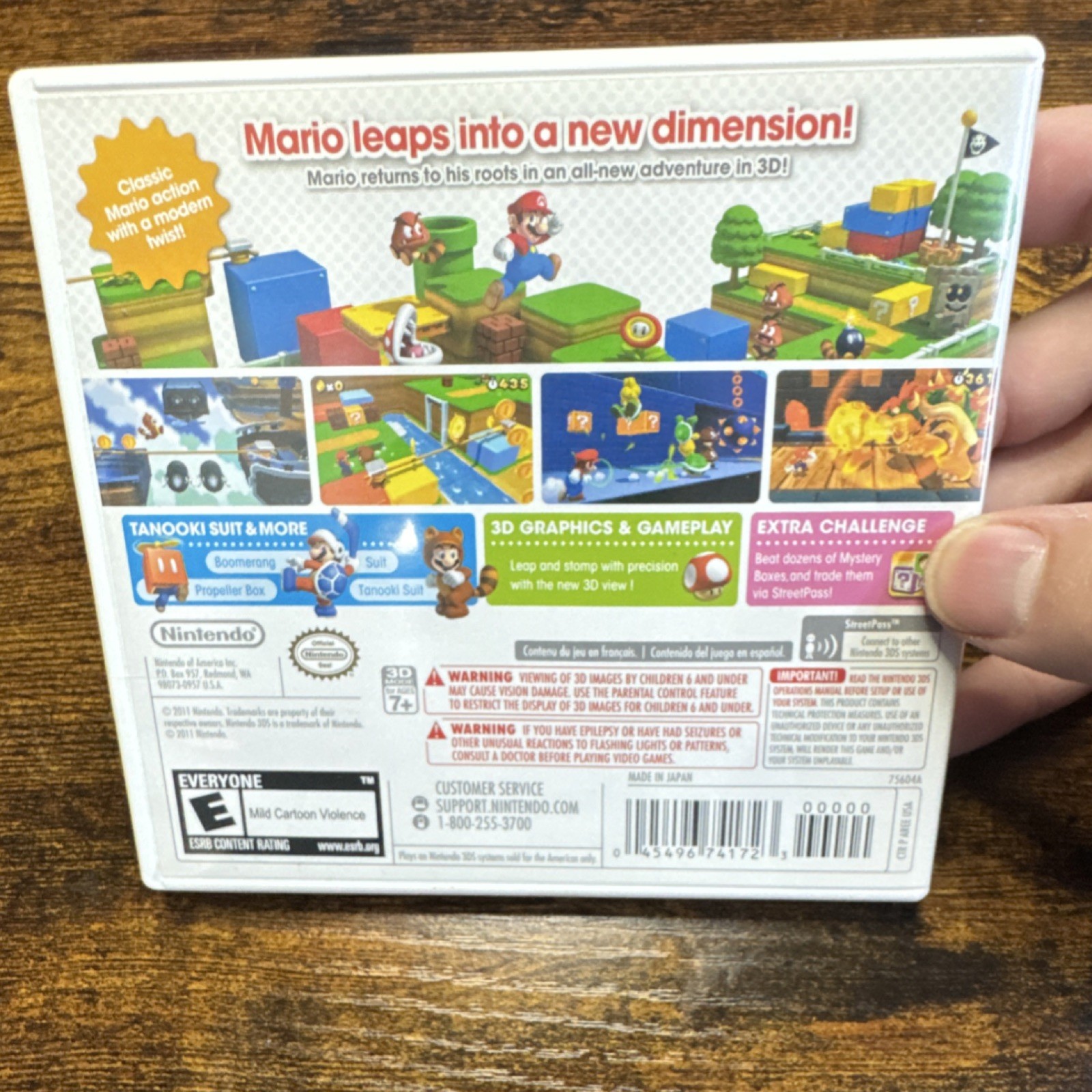 Nintendo Super Mario 3D Land Nintendo 3DS Platformer w/ Manual NTSC-U/C E 2011