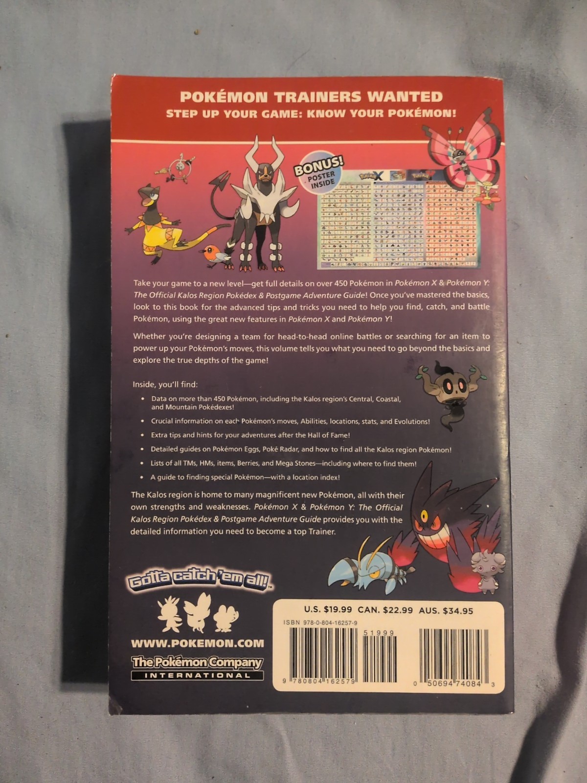 Pokemon X & Pokemon Y Official Kalos Region Pokedex & Postgame Adventure Guide