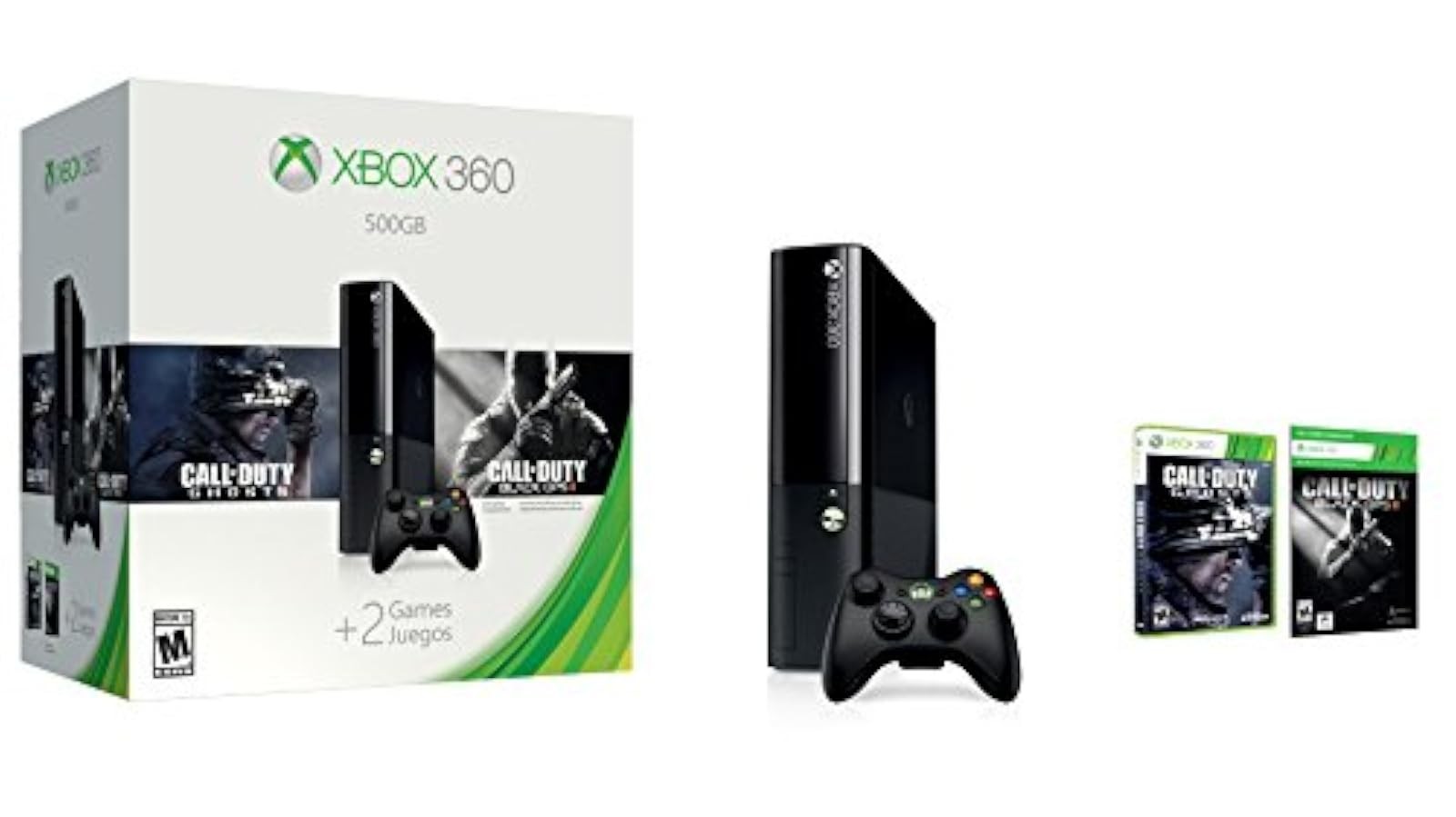 Xbox 360 E 500GB Call Of Duty Bundle Console Very Good 9Z